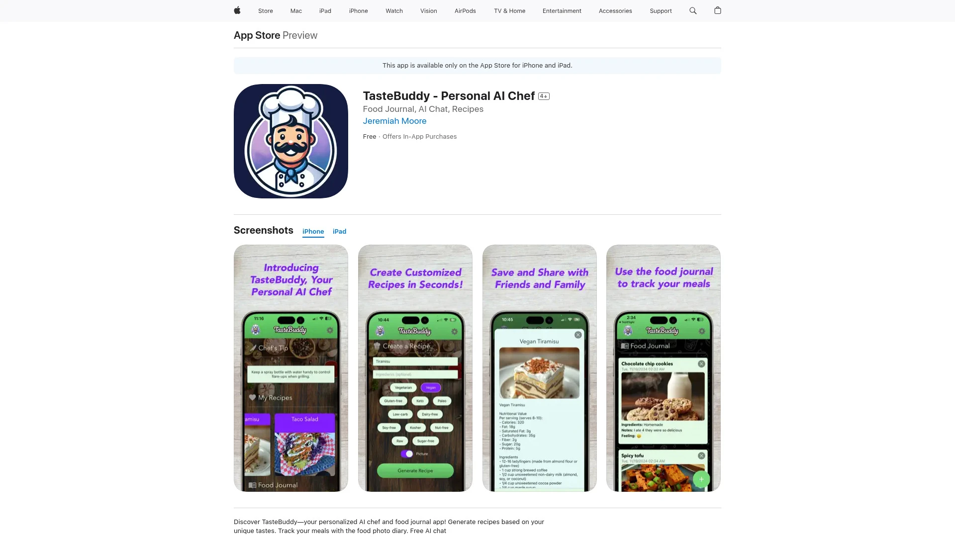 TasteBuddy - AI Chef - AI Tool Ocean