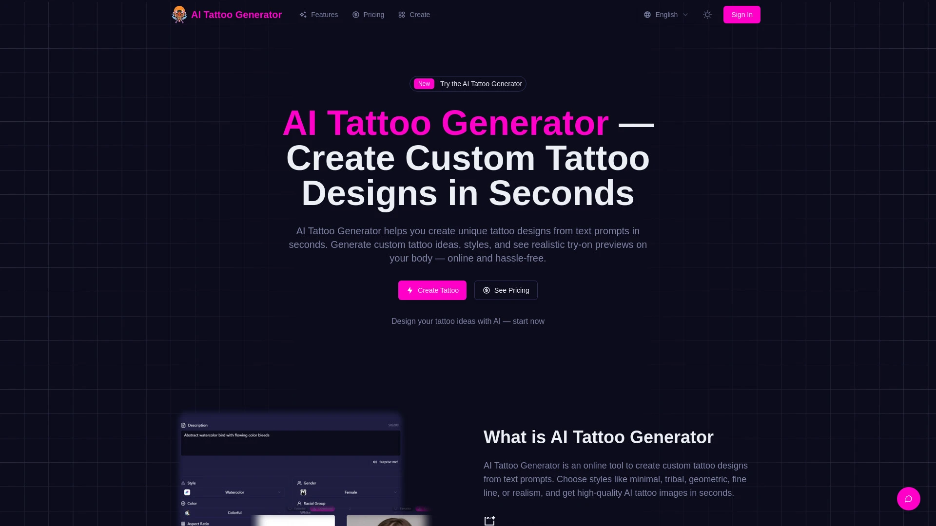 TattooAI - AI Tool Ocean