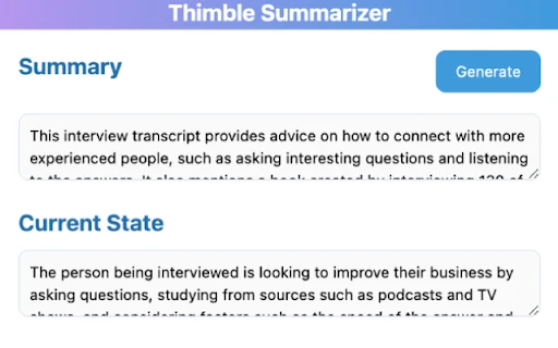 Thimble AI - Chrome Extension - AI Tool Ocean