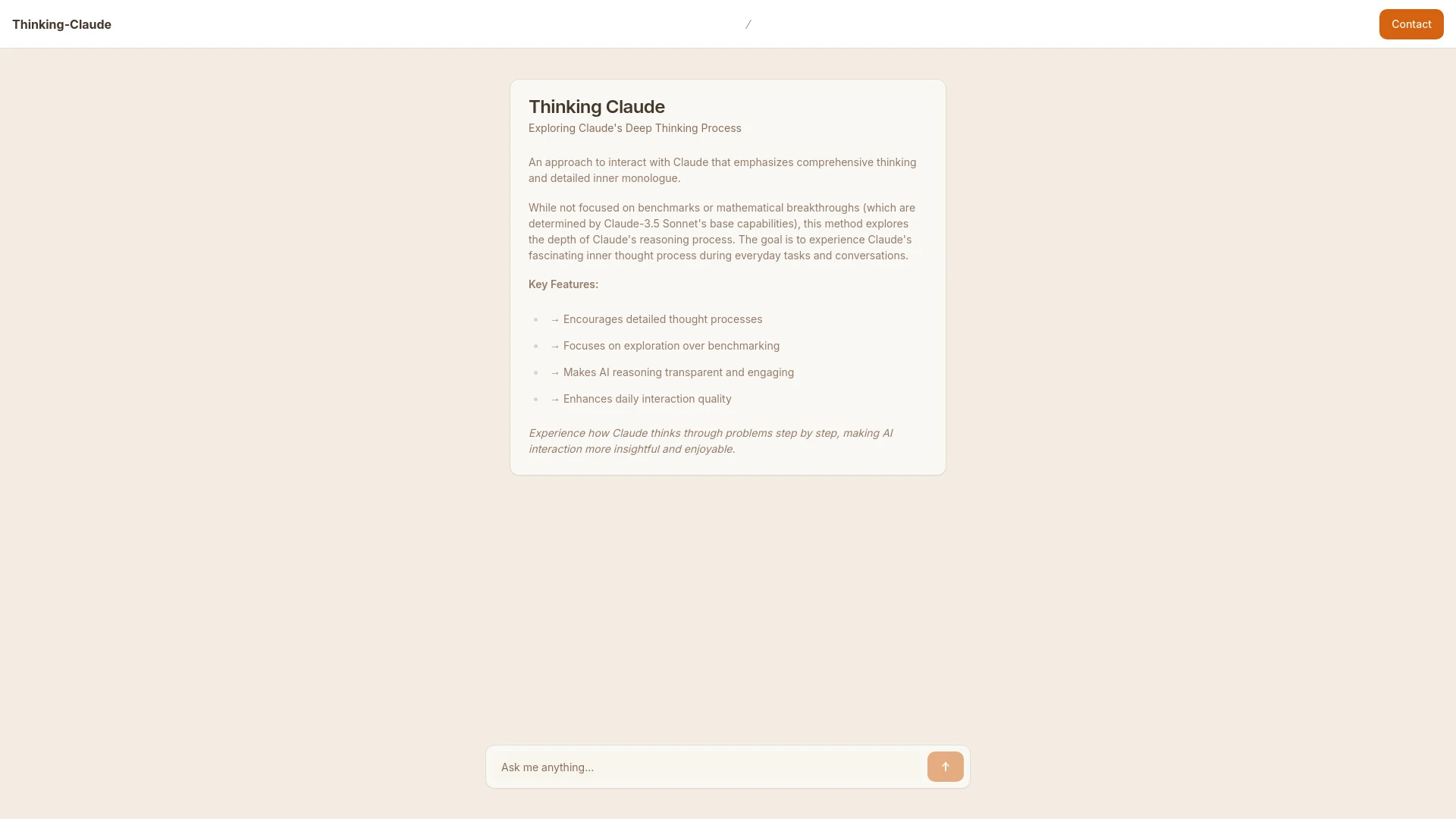 Thinking-Claude - AI Tool Ocean