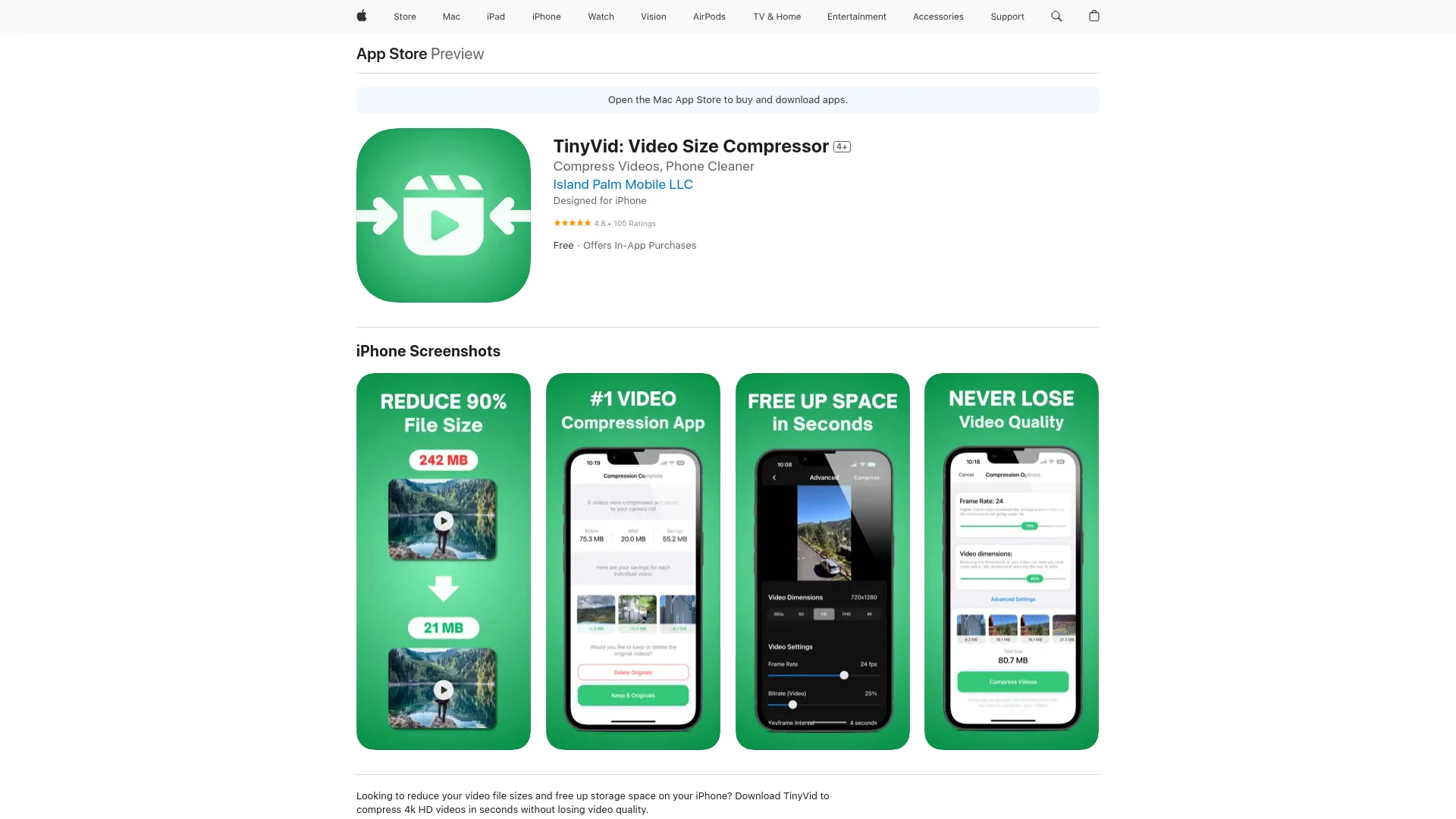 TinyVid Video Compressor - AI Tool Ocean