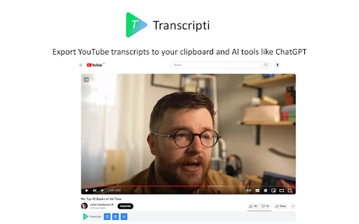 Transcripti - Chrome Extension - AI Tool Ocean