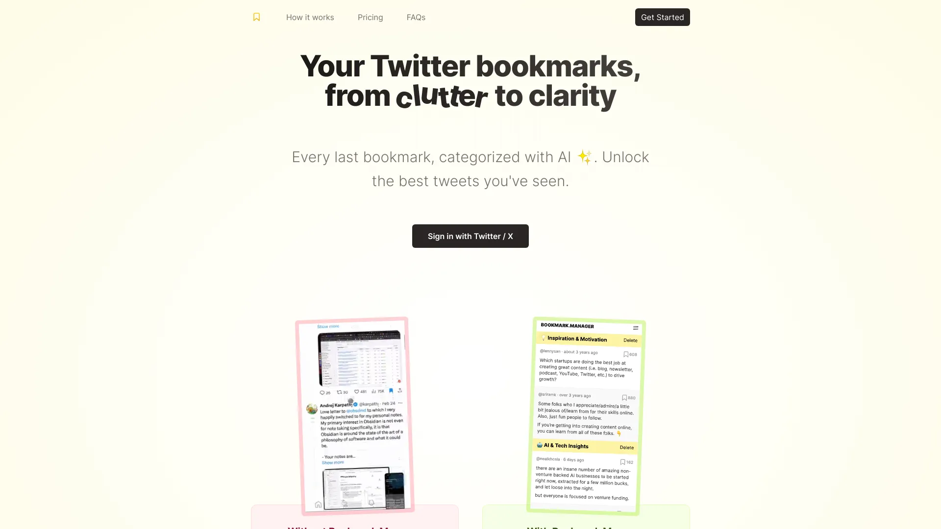 Twitter Bookmarks Manager - AI Tool Ocean
