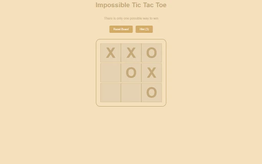 Unbeatable Tic Tac Toe - Chrome Extension - AI Tool Ocean