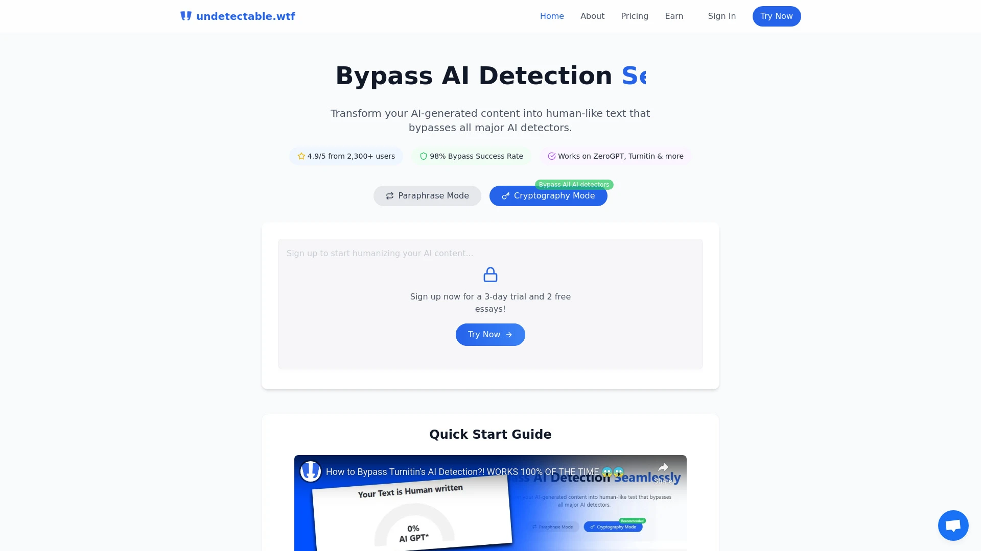 Undetectable.wtf - AI Tool Ocean