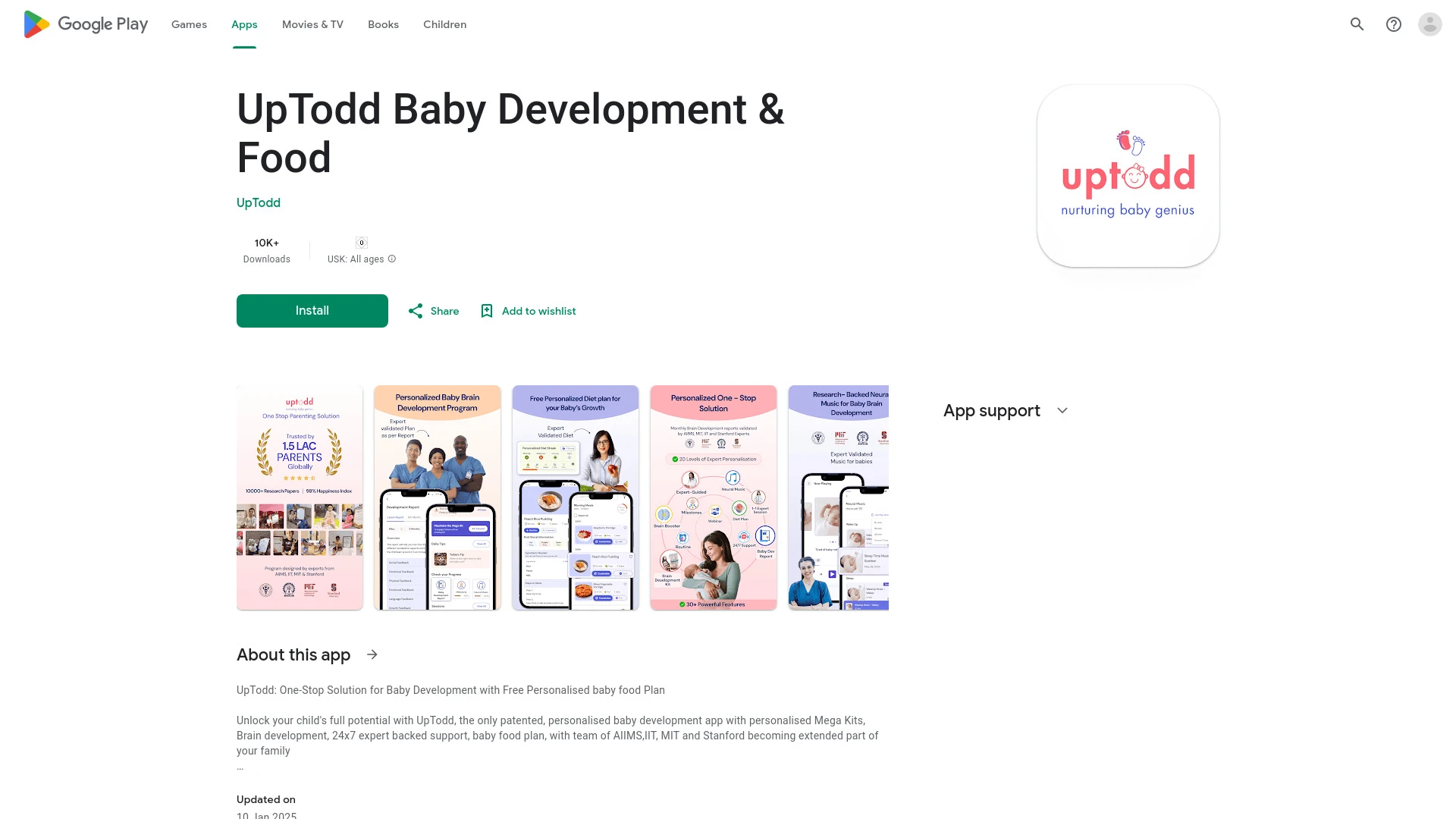 UpTodd Baby Development & Food - AI Tool Ocean