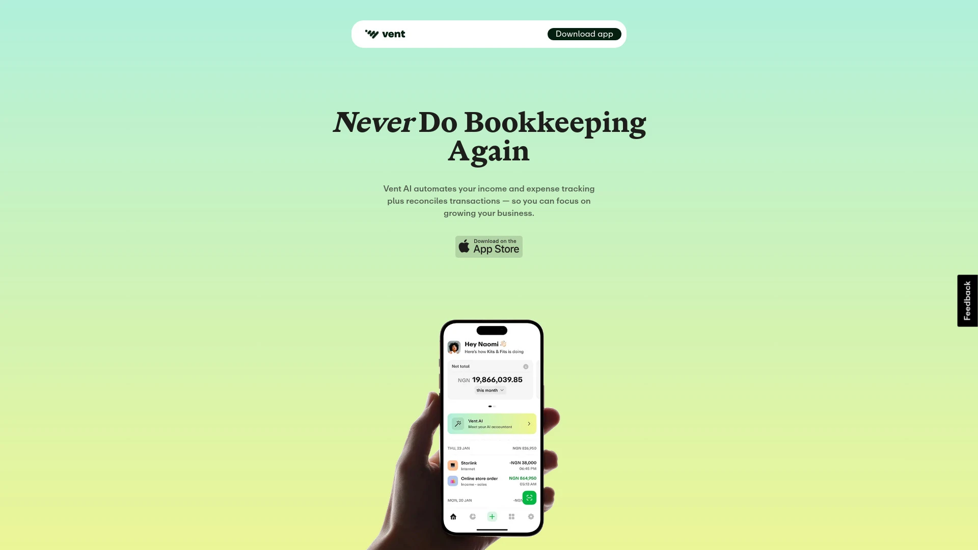 Vent AI - AI Tool Ocean