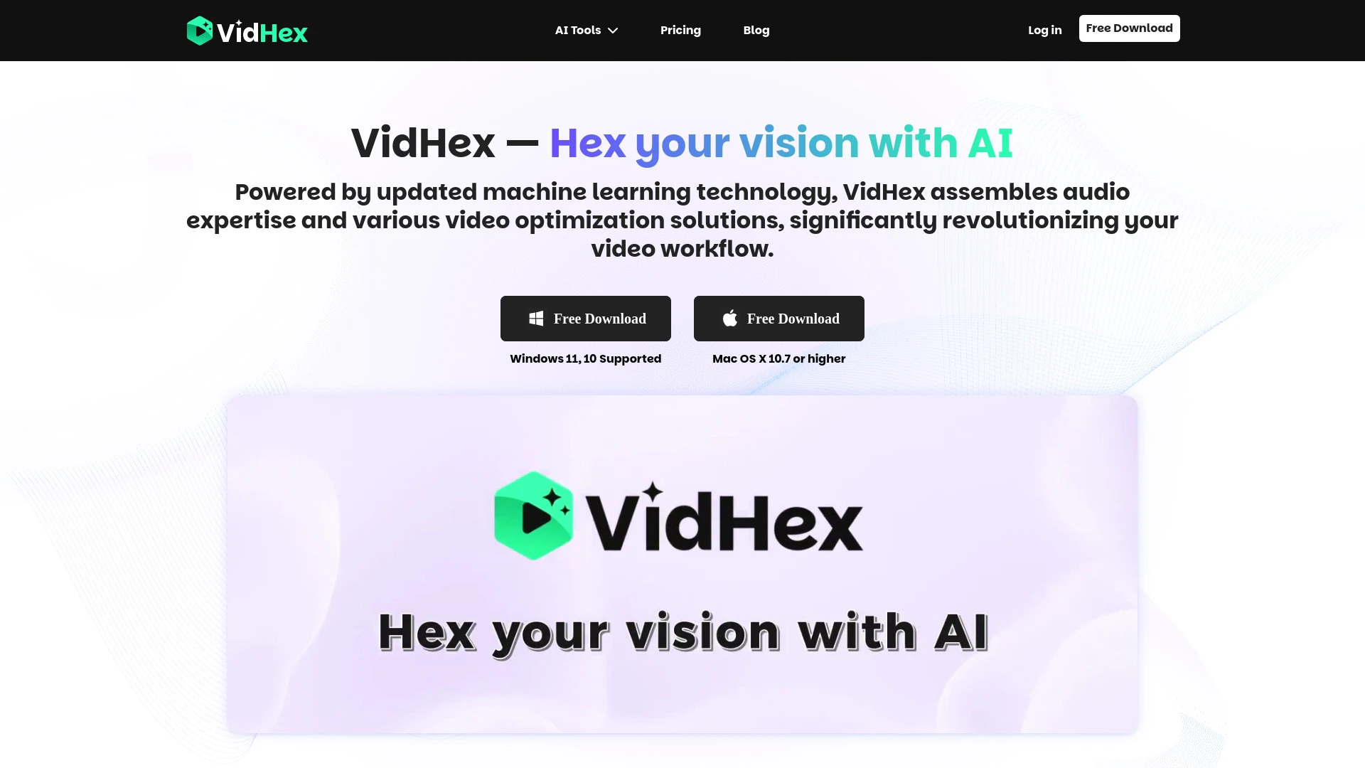 VidHex AI Video Enhancer - AI Tool Ocean