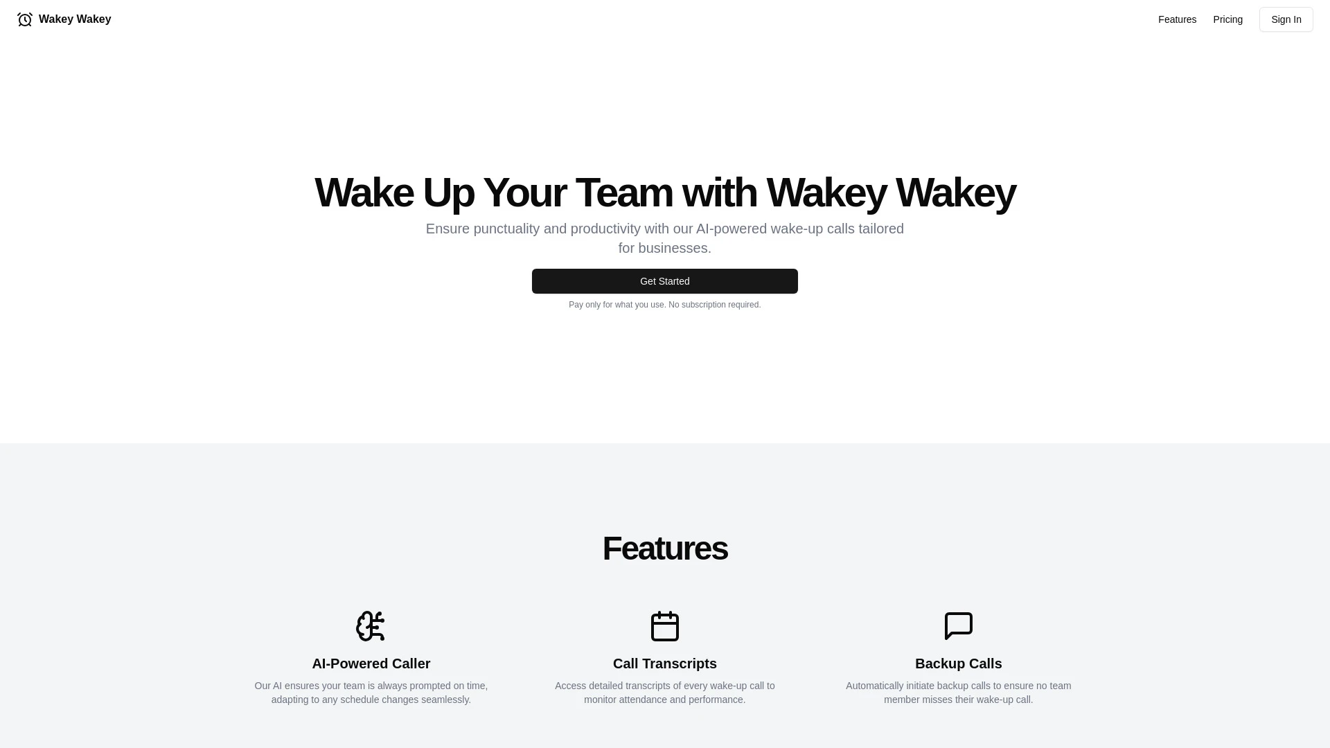 Wakey Wakey - AI Tool Ocean