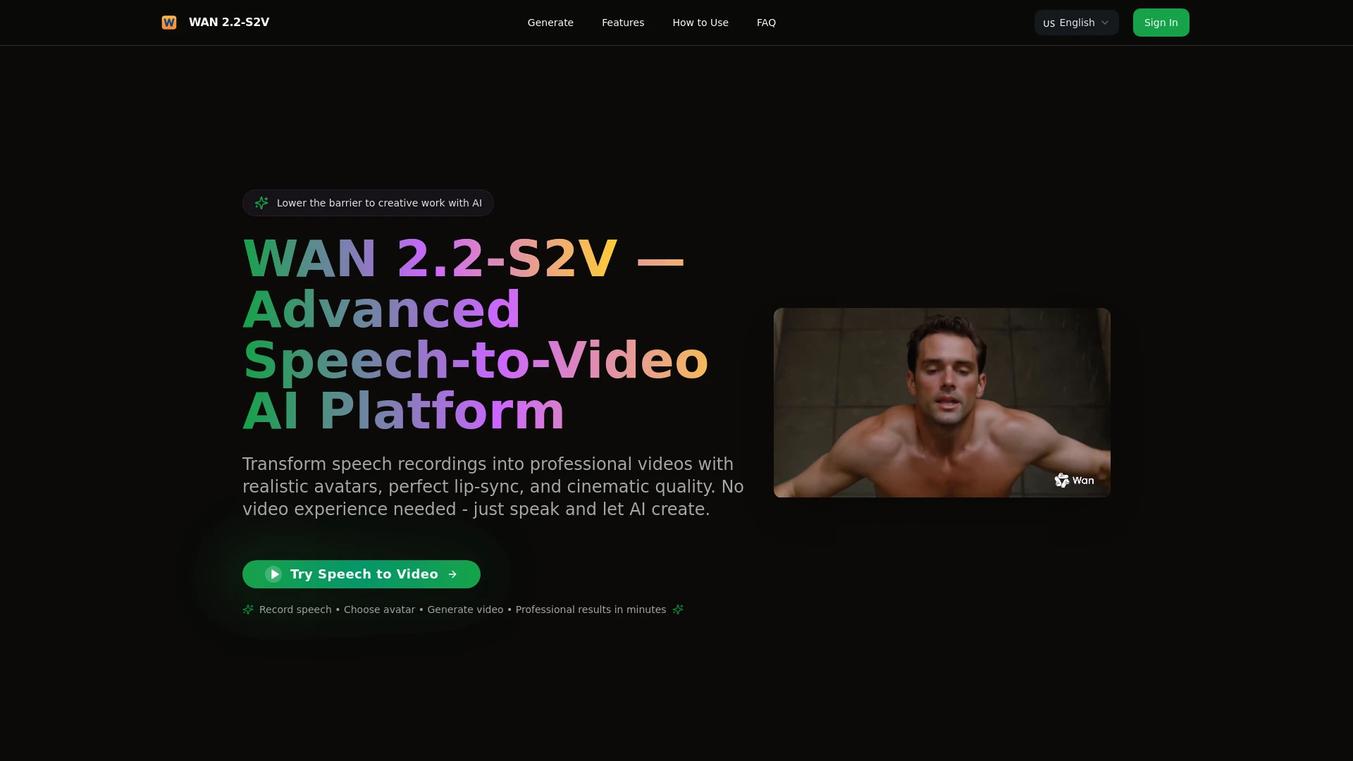 WAN 2.2-S2V - AI Tool Ocean