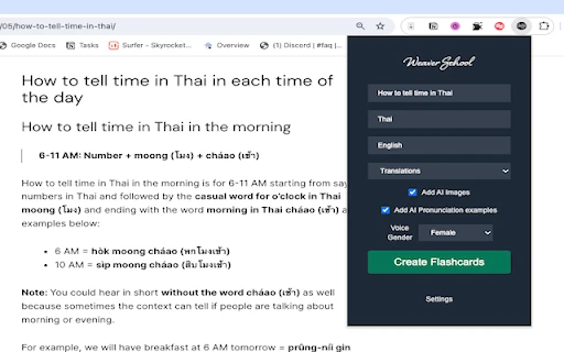 Weaver School - Chrome Extension - AI Tool Ocean