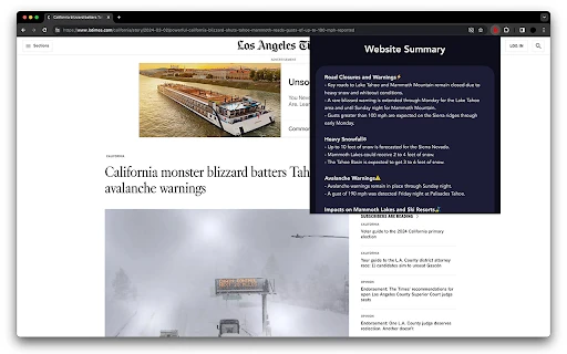 Website Summarizer - Chrome Extension - AI Tool Ocean