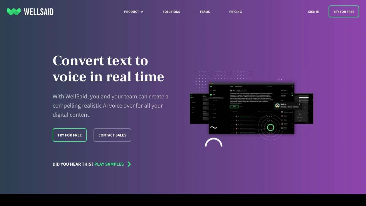 WellSaid Labs - AI Tool Ocean