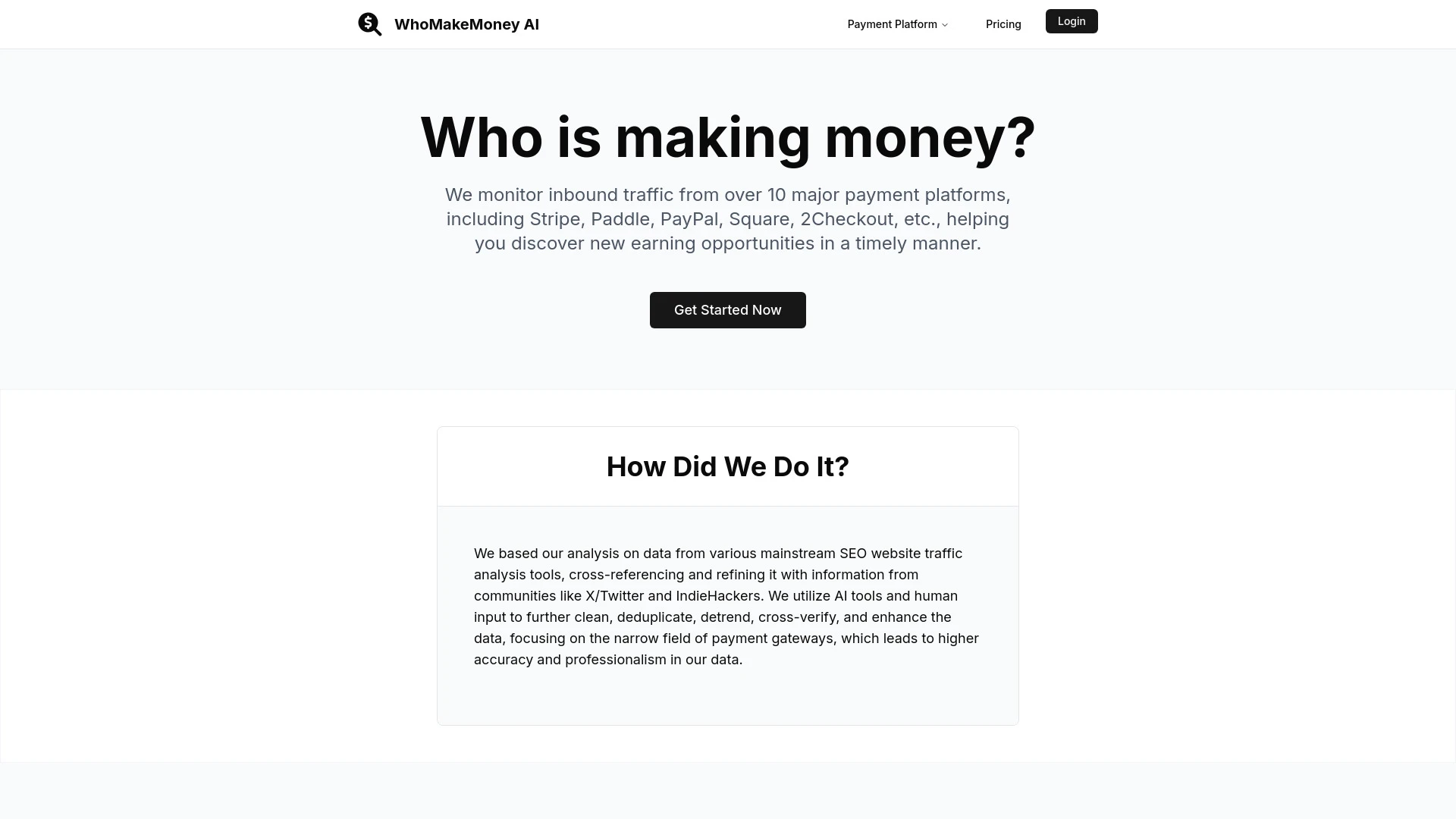 WhoMakeMoney - AI Tool Ocean