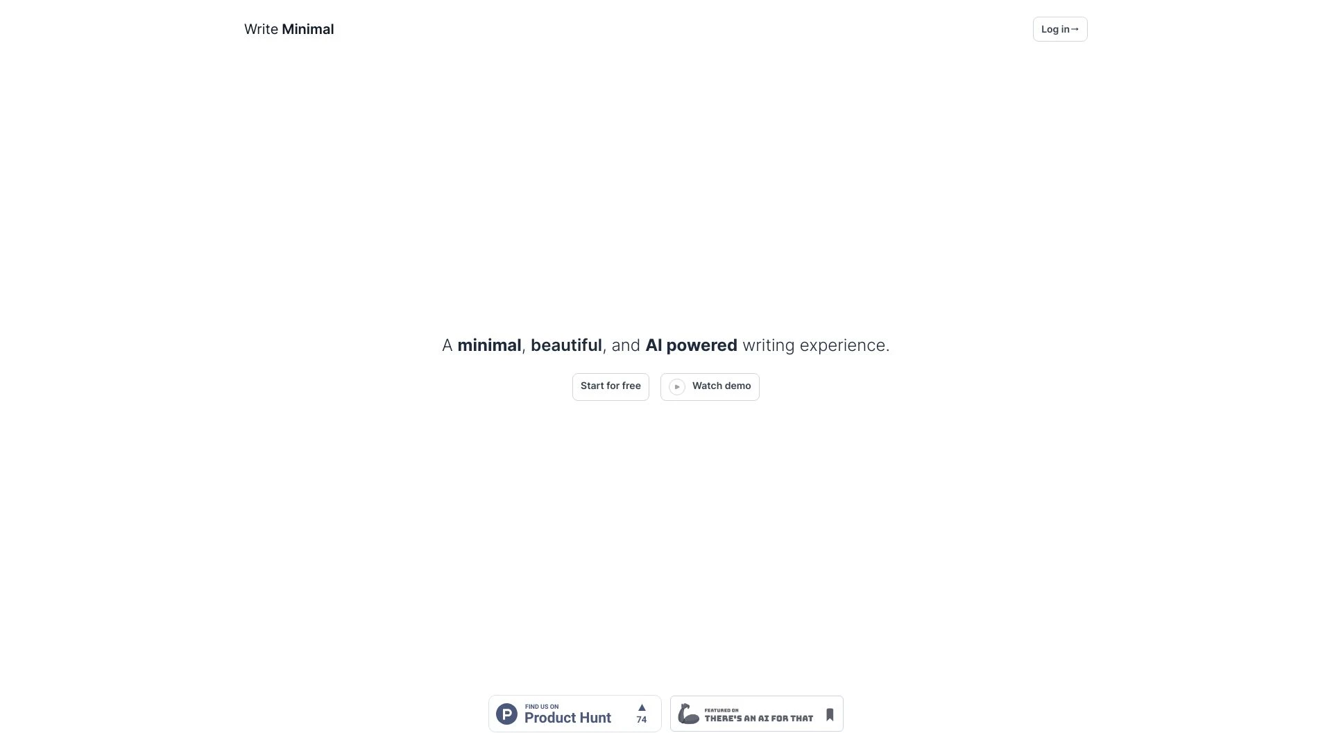 Write Minimal - AI Tool Ocean