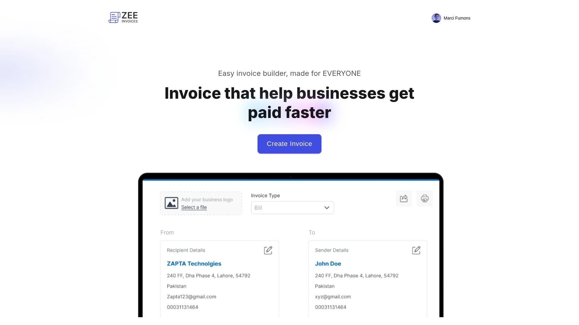 ZeeInvoices - AI Tool Ocean